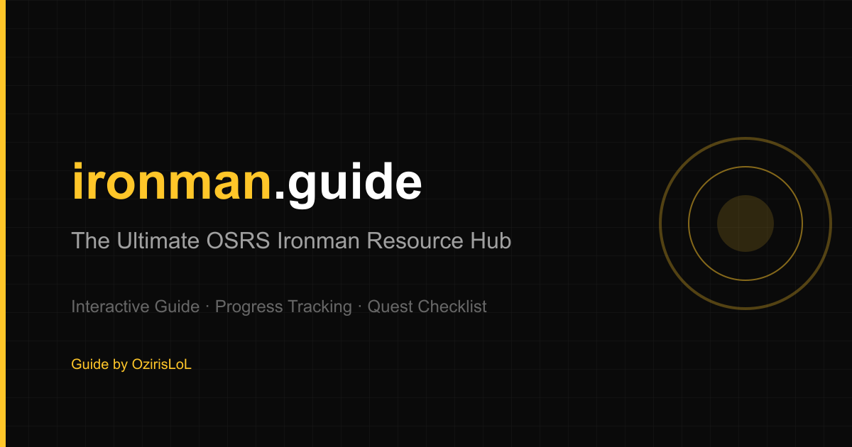 OSRS Ironman Guide - Complete Walkthrough | ironman.guide